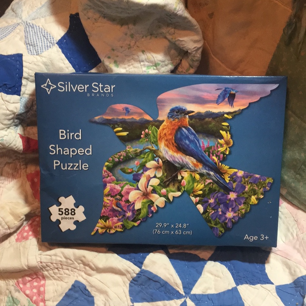 Puzzle- Silver Star, Bird Shaped Puzzle